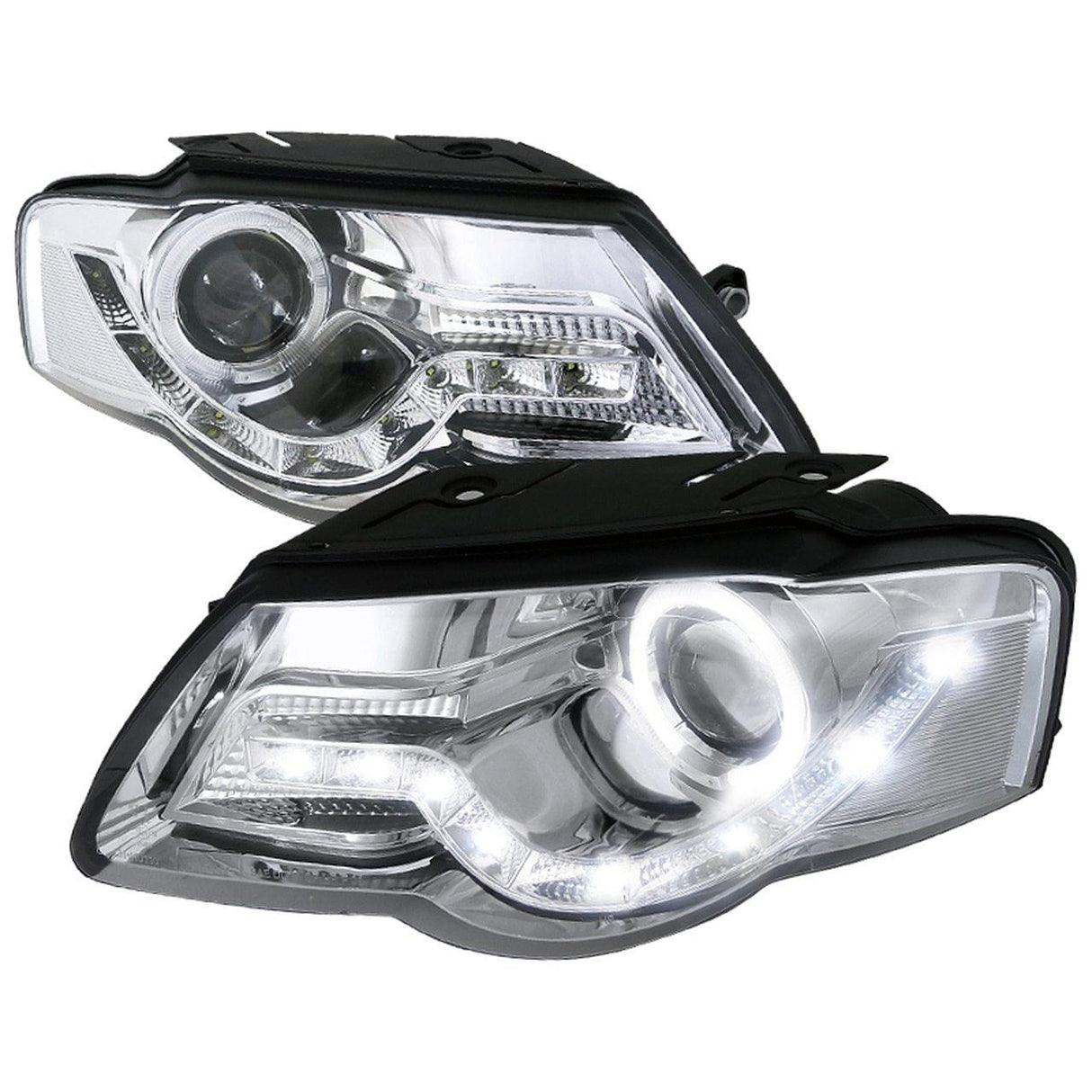 Spec-D Projector Headlights VW Passat (06-10) Halo w/ LED Bar Black or Chrome