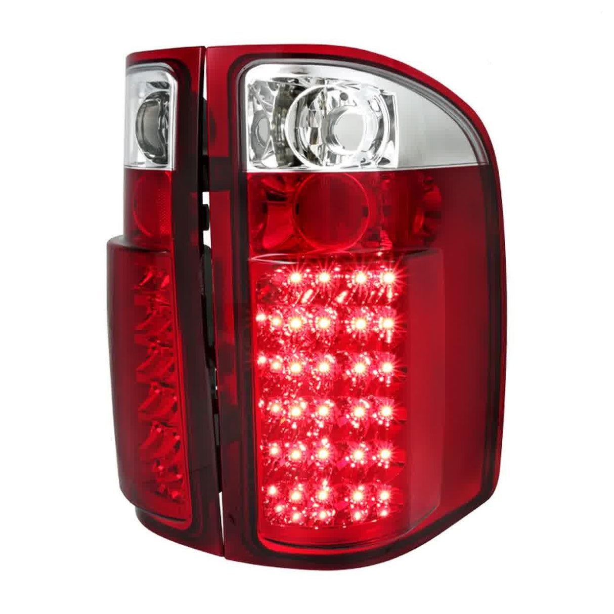 Spec-D LED Tail Lights Chevy Silverado (2007-2014) Black / Clear