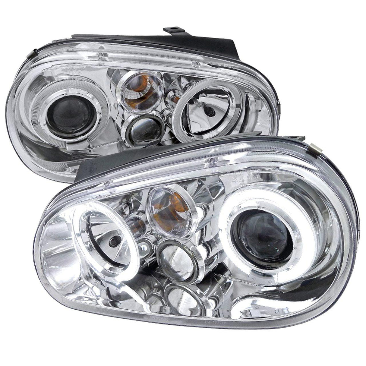 Spec-D Projector Headlights VW Golf / GTI MK4 (1999-2005) R32 (2004) Halo Black / Chrome