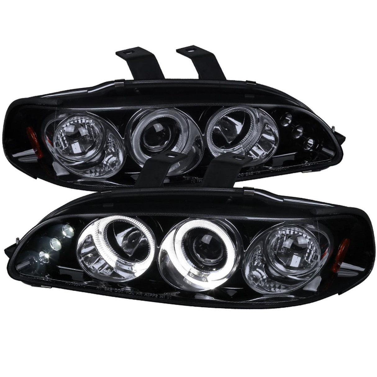 Spec-D Projector Headlights Honda Civic EG (92-95) Dual LED Halo - Black or Chrome
