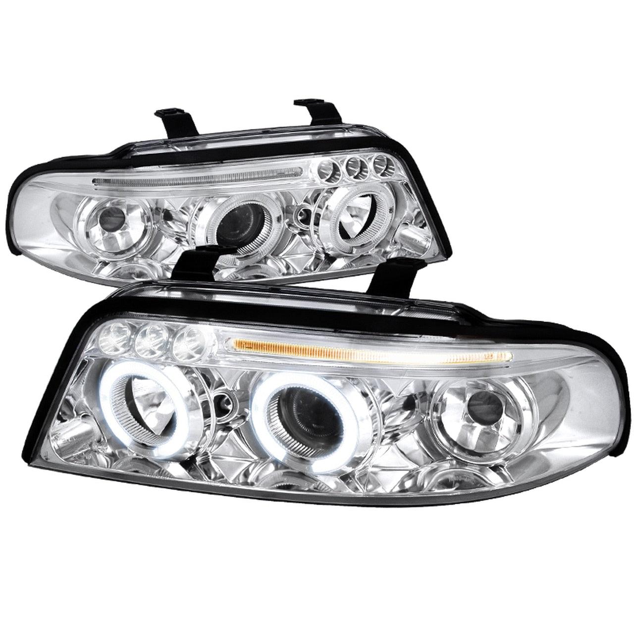 Spec-D Projector Headlights Audi A4/S4 B5 (1999 2000 2001) Dual LED Halo Black