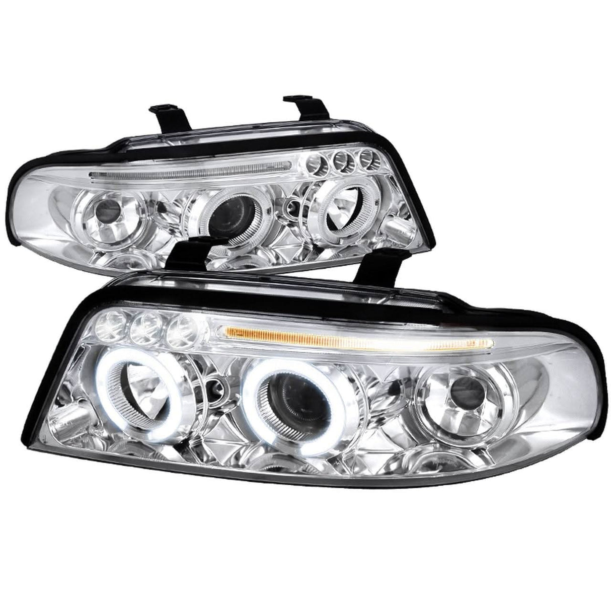 Spec-D Projector Headlights Audi A4/S4 B5 (1999 2000 2001) Dual LED Halo Black