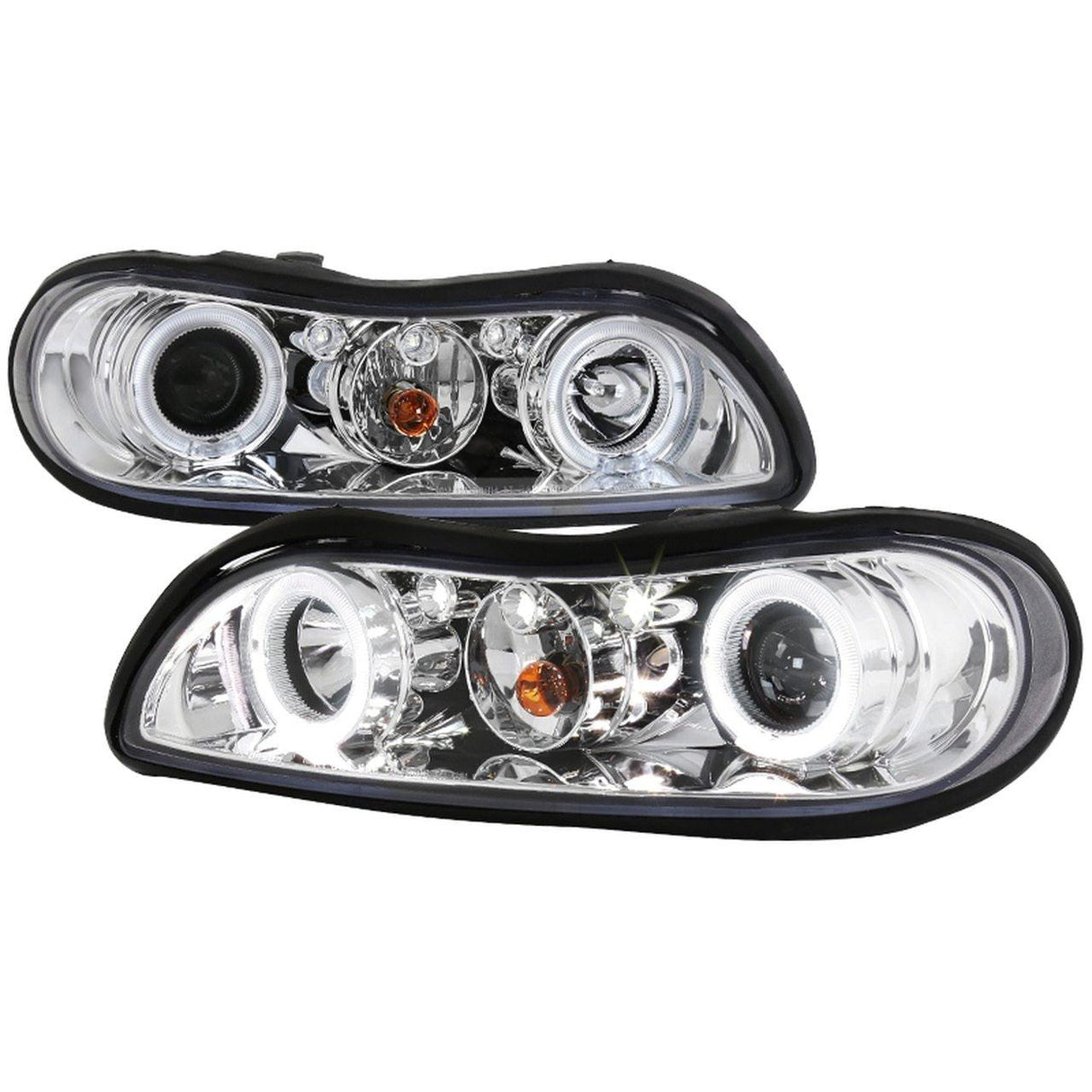 Spec-D Projector Headlights Chevy Malibu / Cutlass (1997-2003) Halo LED Black /Chrome