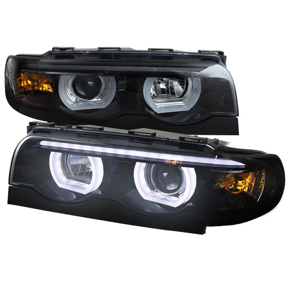 Spec-D Projector Headlights BMW 735i 740i 750i E38 (95-01) Dual Halo LED - Black or Chrome