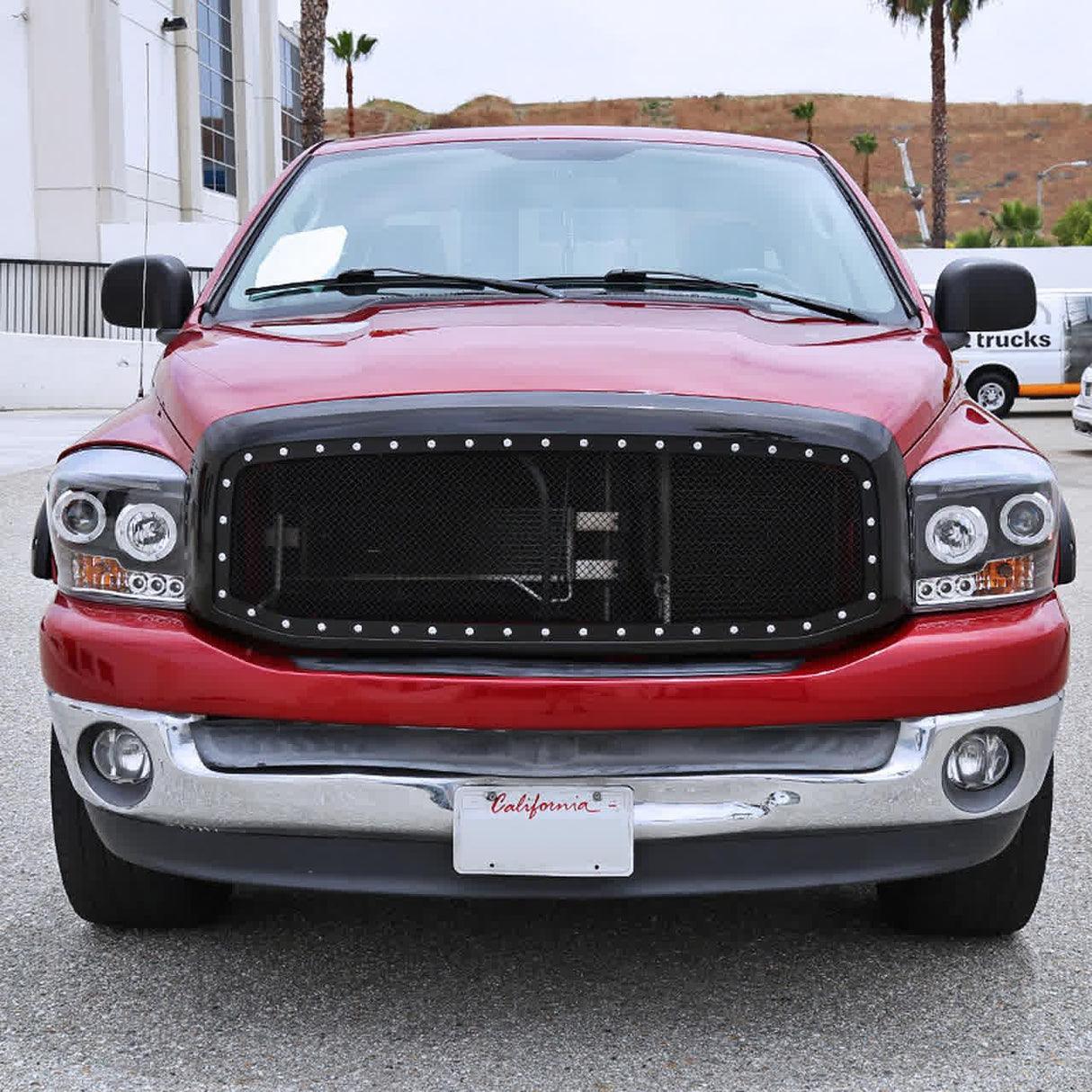 Spec-D Grill Dodge Ram 1500 2500 3500 (2006-2008) Rivet / Vertical / Mesh Style