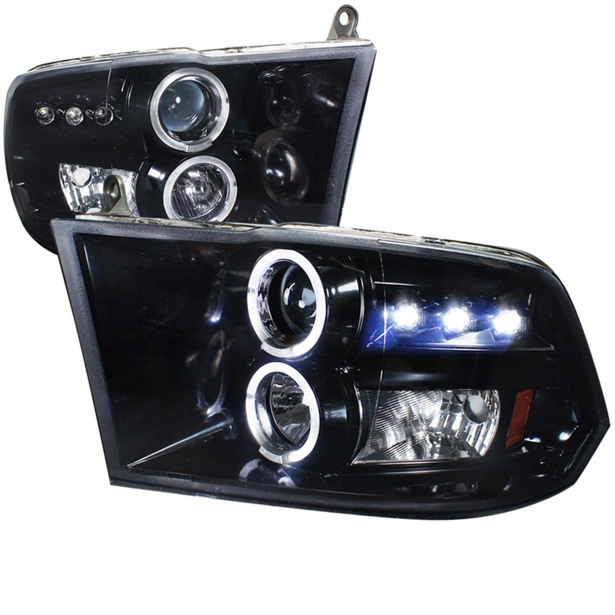 Spec-D Projector Headlights Dodge Ram (09-18) w/ Halo LED - Black or Chrome Housing