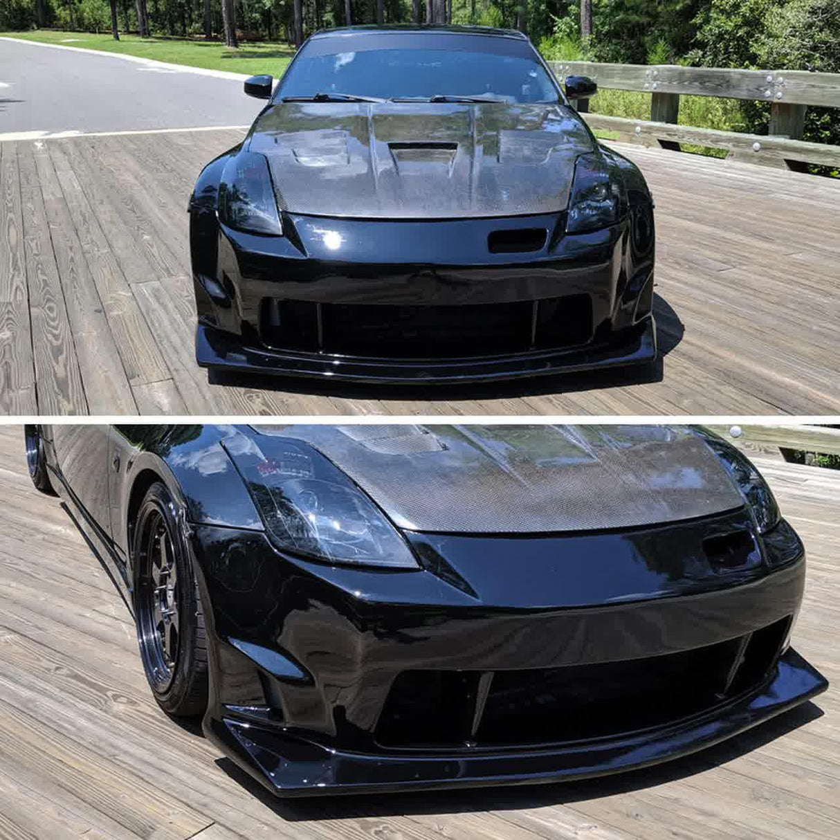Nissan 350Z SMD LED Strip with HID Black or Chrome Projector Headlights (2003-2005) - K2 Industries