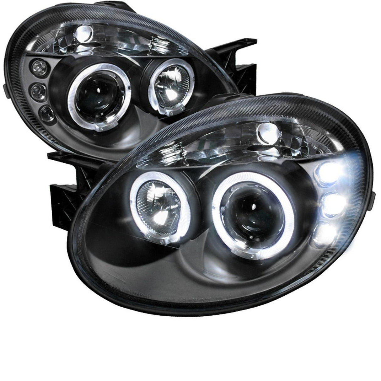 Spec-D Projector Headlights Dodge Neon & SRT4 (03-05) Dual LED Halo - Black