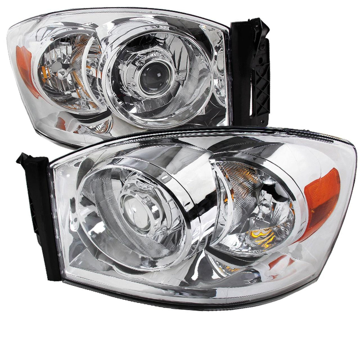Spec-D Projector Headlights Dodge Ram 1500 (06-08) 2500/3500 (06-09) Halo Black or Chrome