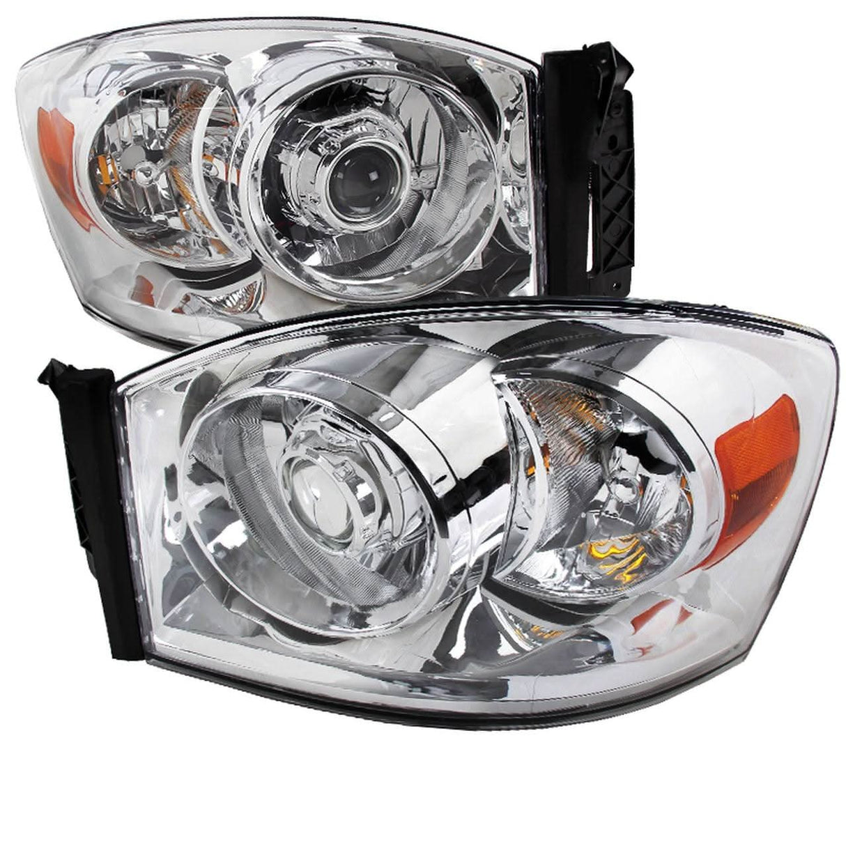 Spec-D Projector Headlights Dodge Ram 1500 (06-08) 2500/3500 (06-09) Halo Black or Chrome