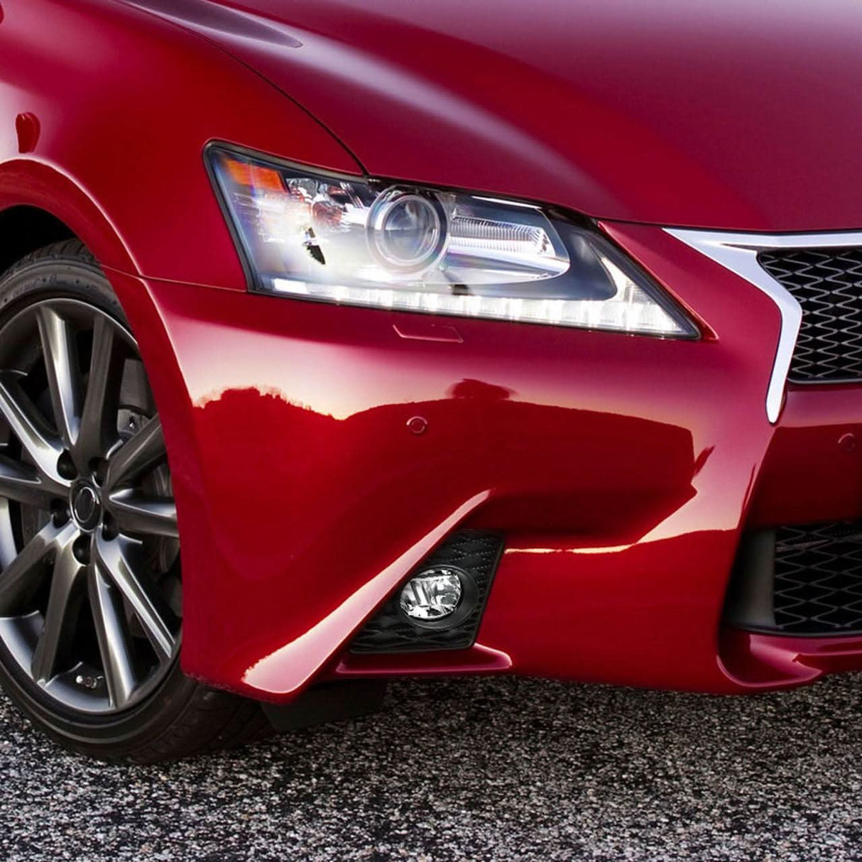 Spec-D OEM Fog Lights Lexus GS350 F-Sport (2013-2015) Chrome Housing - Clear Lens
