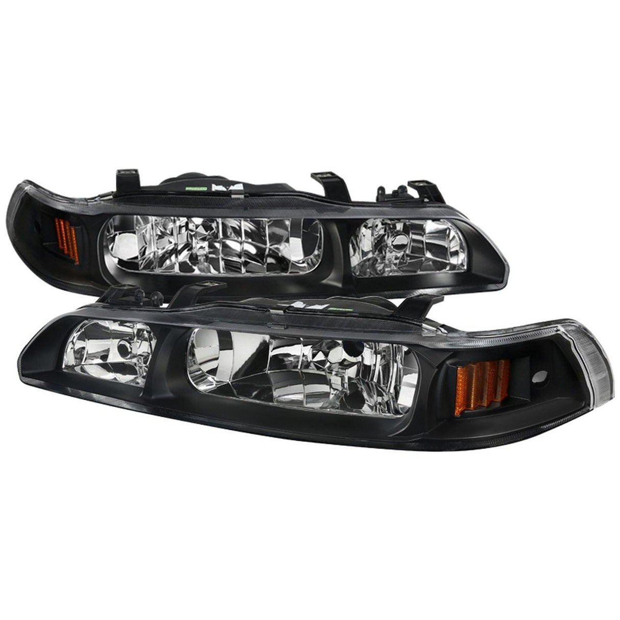 Spec-D OEM Replacement Headlights Acura Integra (1990-1993) Black w/ Corner Signals