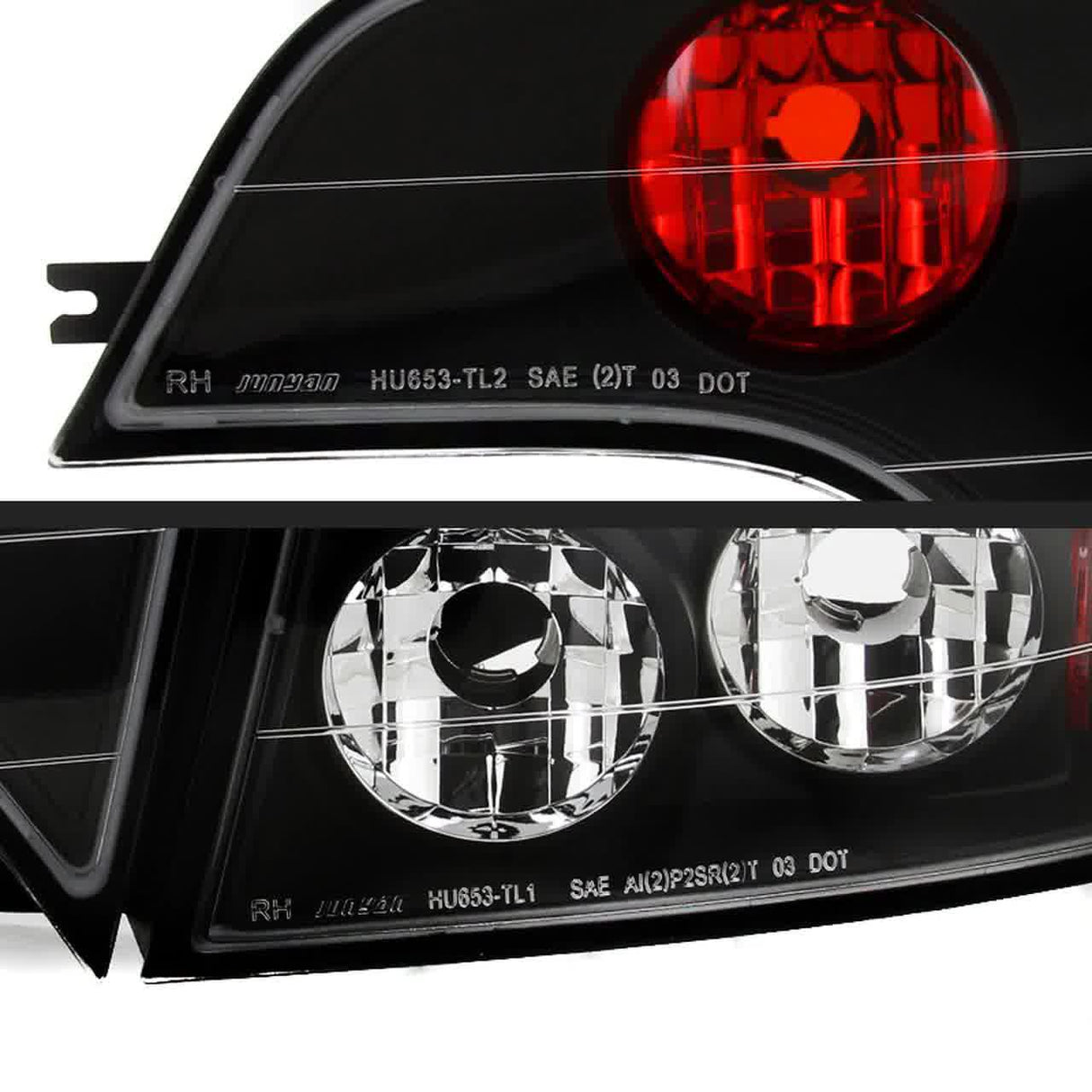 Tail Lights Honda Civic Sedan (2006-2011) Black or Chrome Housing - K2 Industries