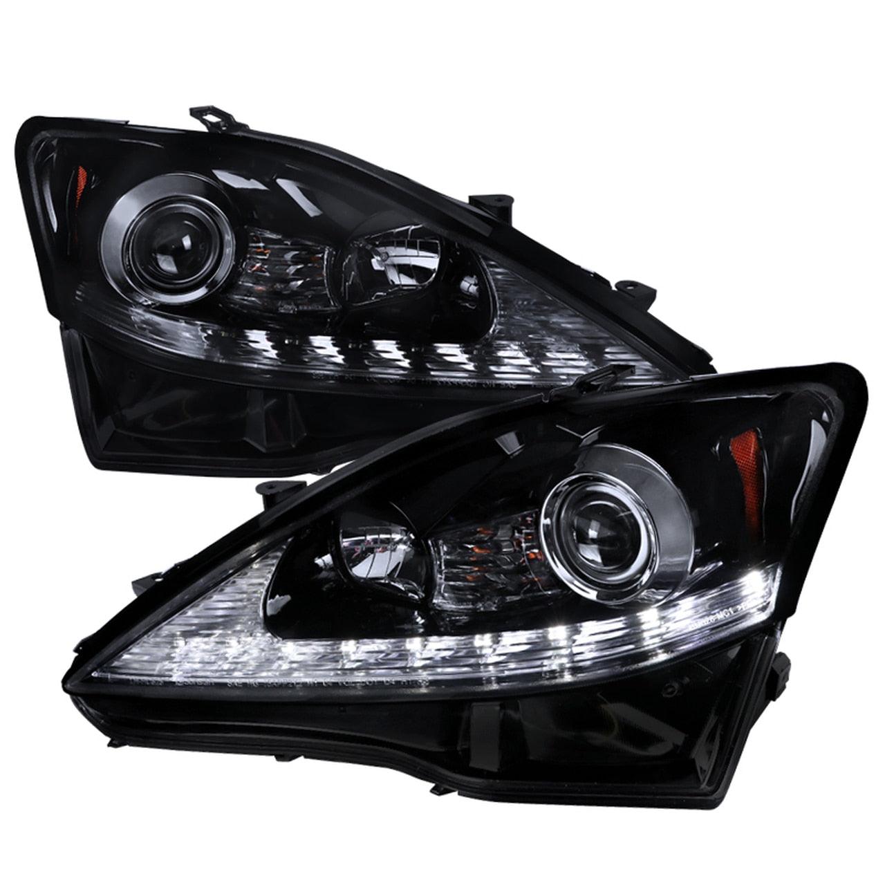 Spec-D Projector Headlights Lexus IS250 / IS350 (06-10) w/ LED DRL - Black or Chrome