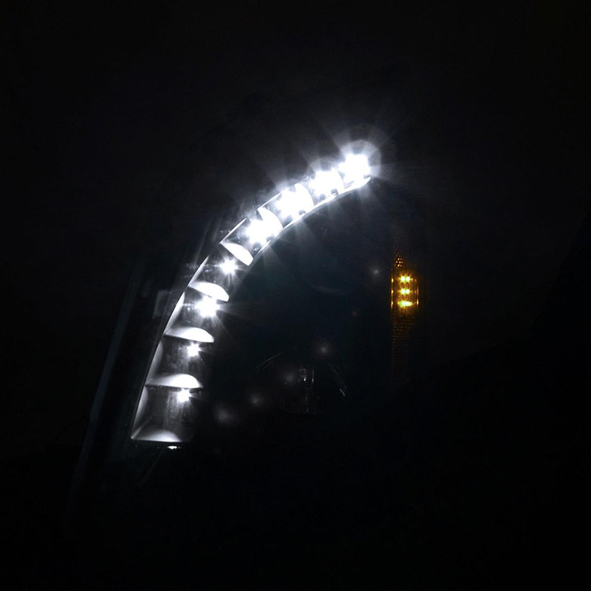 Spec-D Projector Headlights Cadillac CTS (2008-2014) w/ LED Strip - Black or Chrome