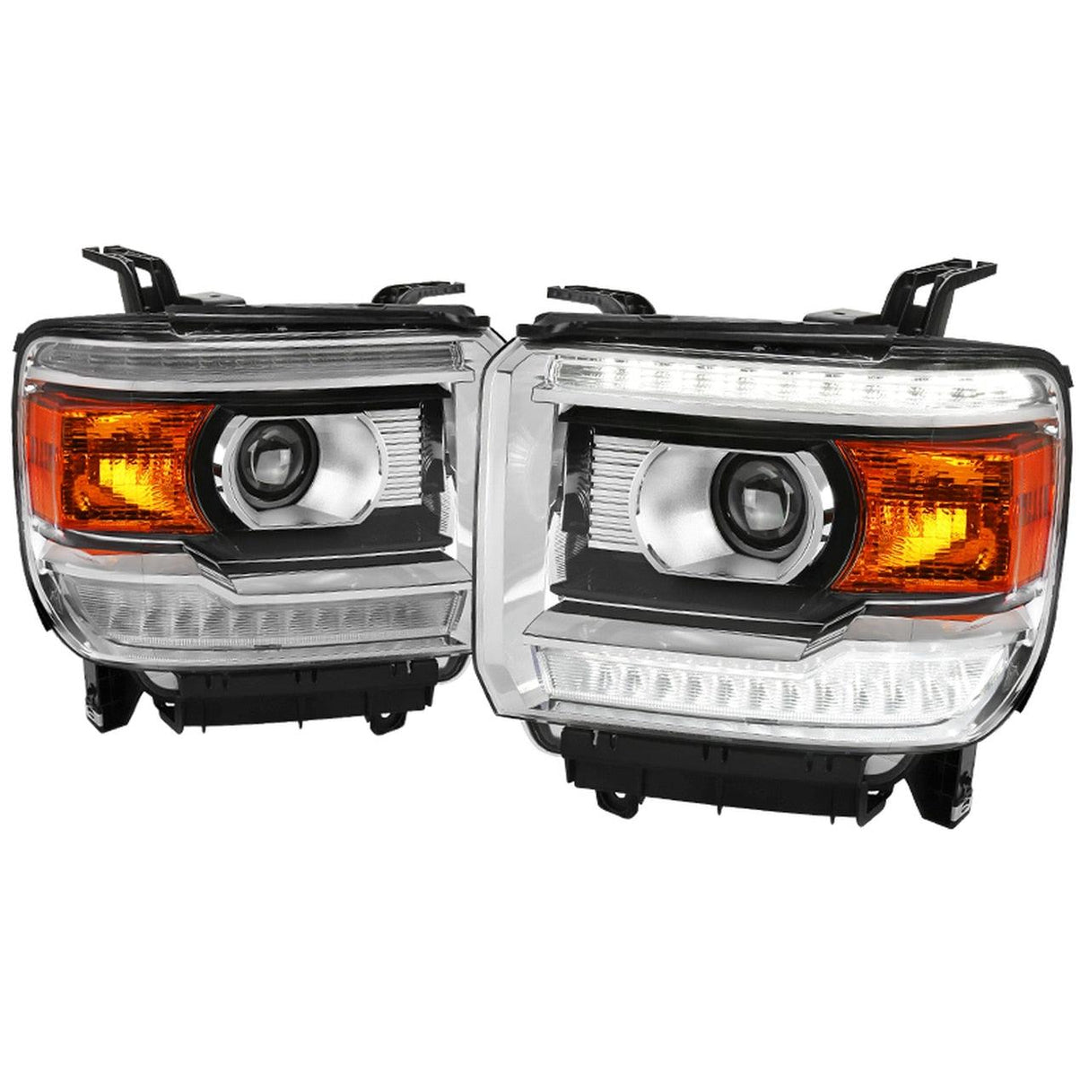 Spec-D Projector Headlights GMC Sierra 1500 (2014-2018) 2500/3500 HD (15-19) Black or Chrome
