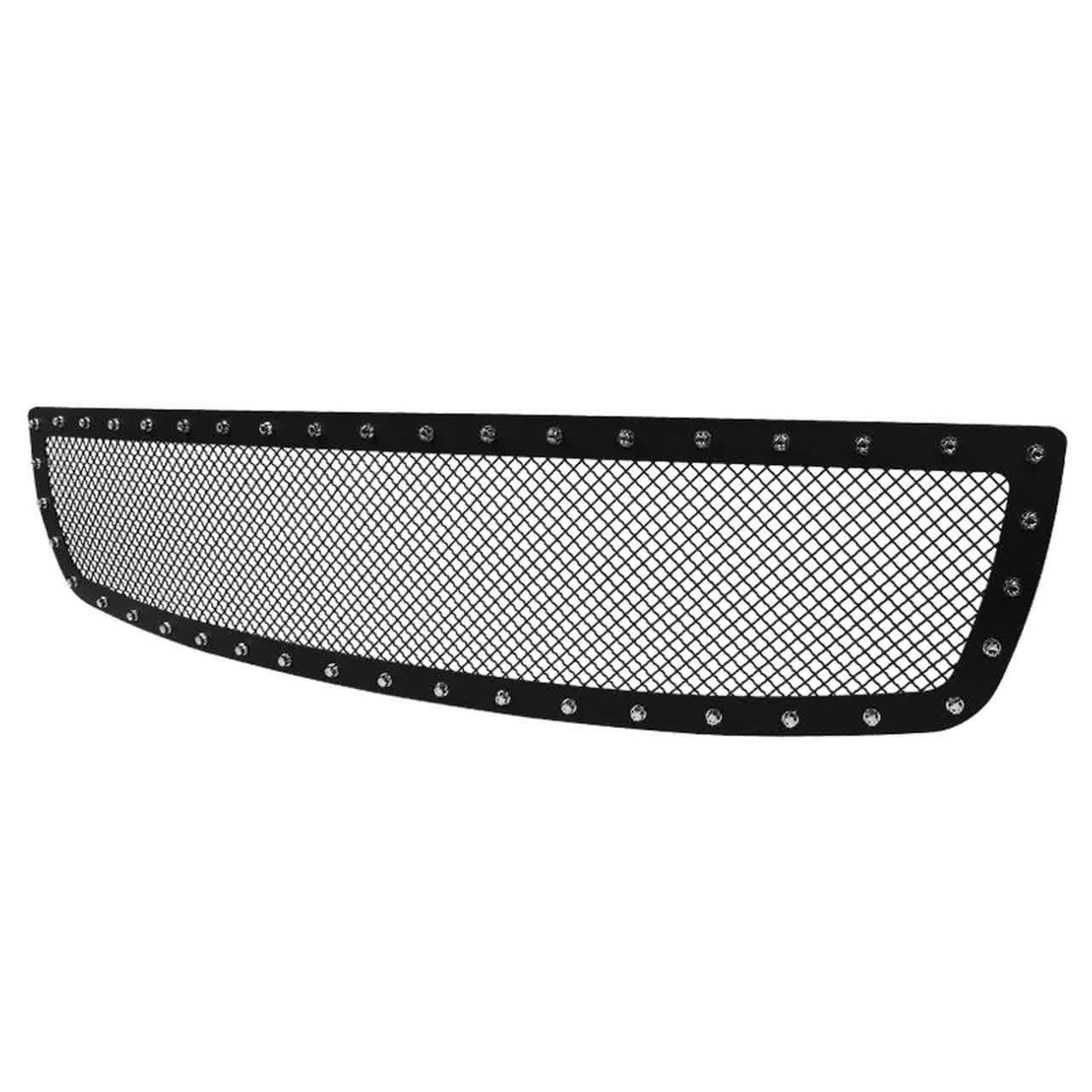 Spec-D Grill Insert GMC Sierra 1500 (2003-2006) Rivet Style Black Stainless Steel