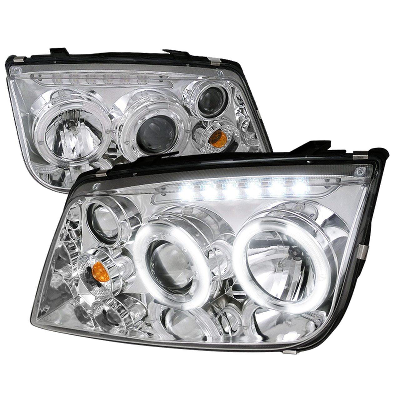 Spec-D Projector Headlights VW Jetta MK4 (99-05) w/ LED Halo - Black or Chrome