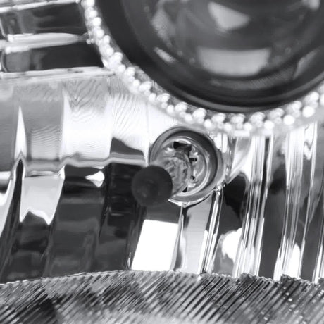 Nissan 350Z SMD LED Strip with HID Black or Chrome Projector Headlights (2003-2005) - K2 Industries