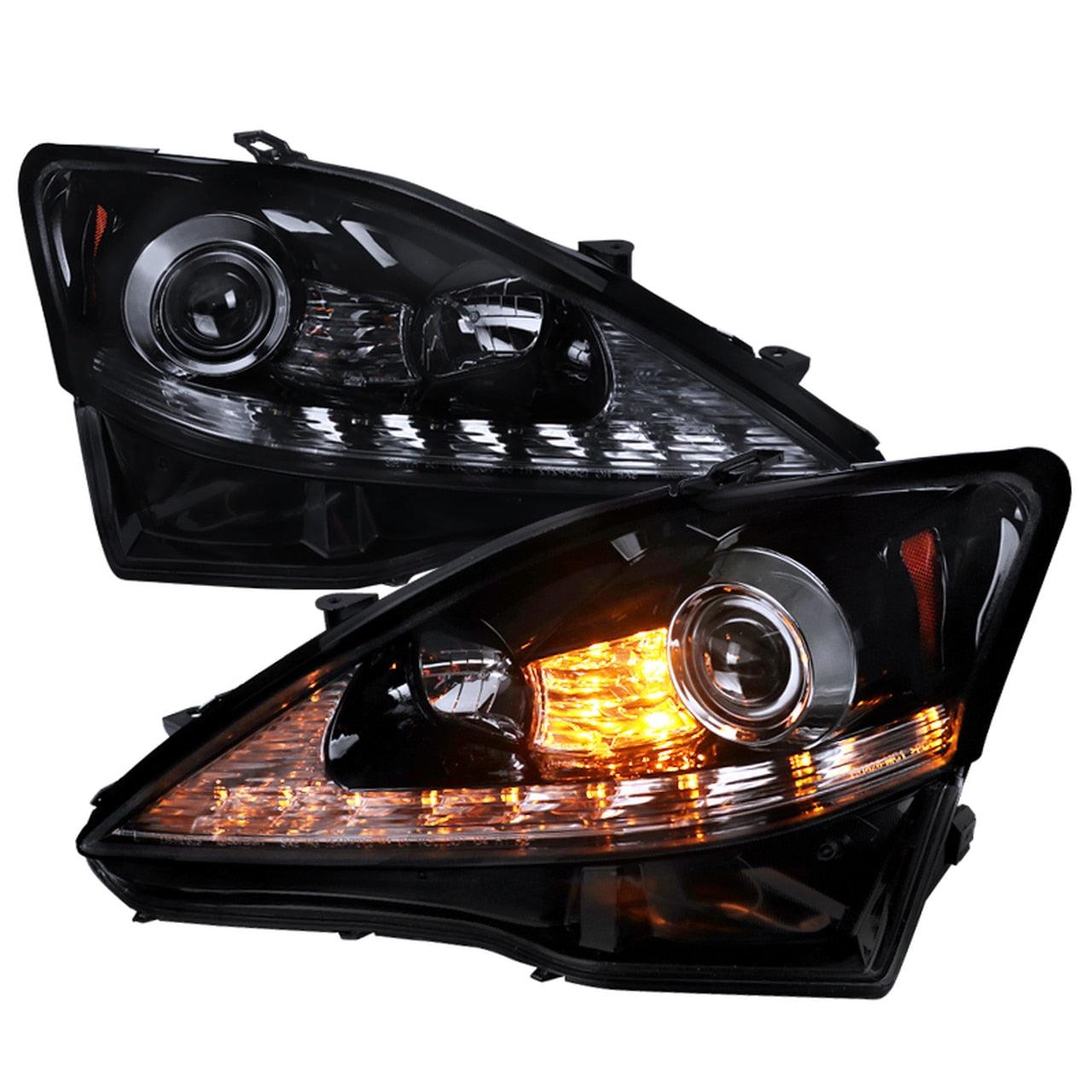 Spec-D Projector Headlights Lexus IS250 / IS350 (2006-2010) Sequential Turn Signal - Black or Chrome