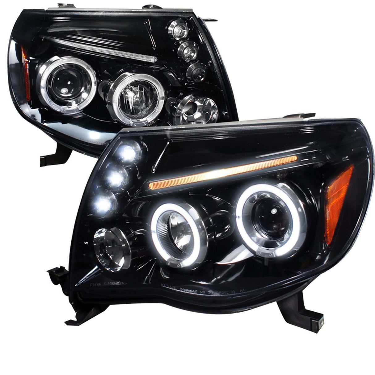 Spec-D Projector Headlights Toyota Tacoma (05-11) Dual LED Halo - Black or Chrome