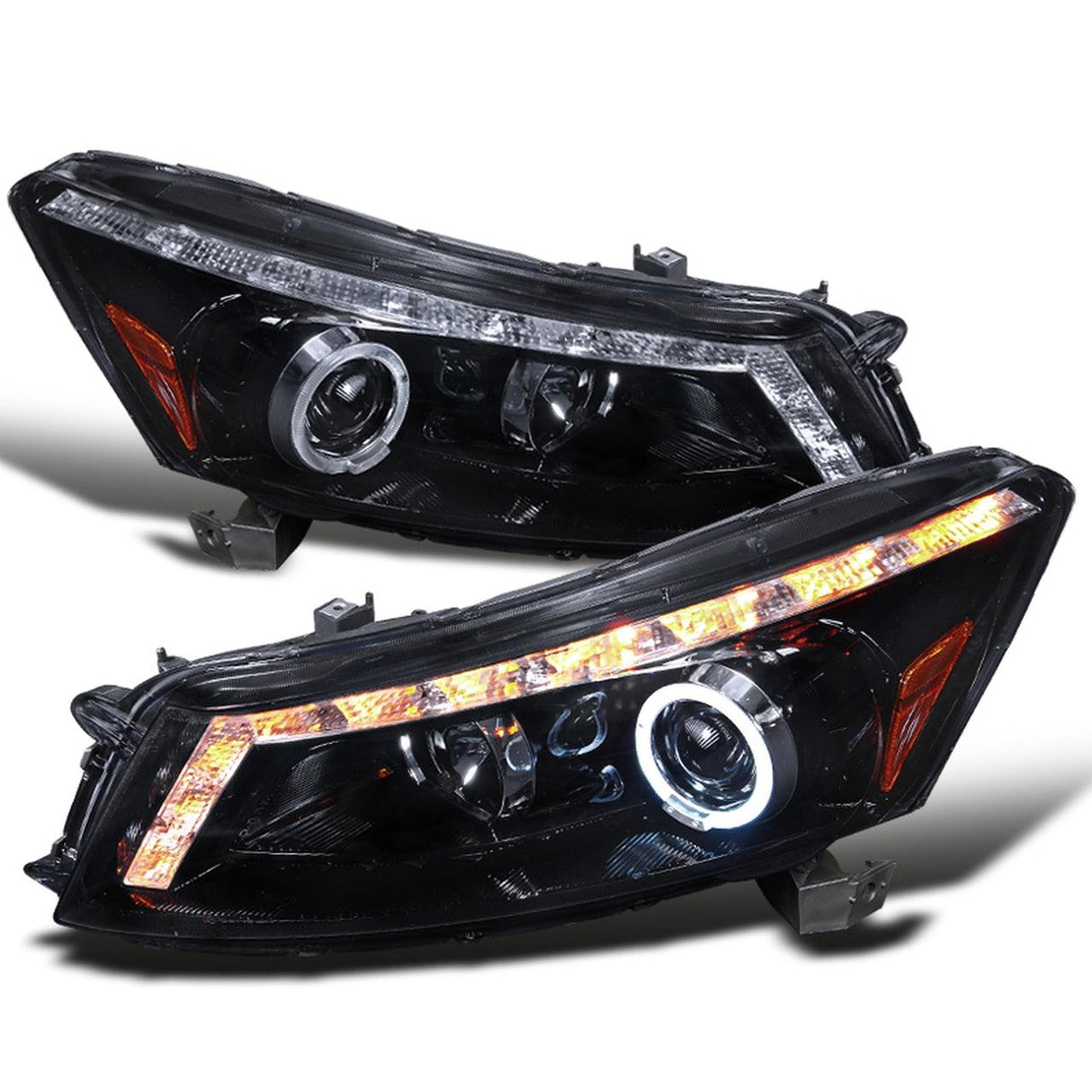 Spec-D Projector Headlights Honda Accord Sedan (08-12) LED DRL w/ Halo - Black or Chrome