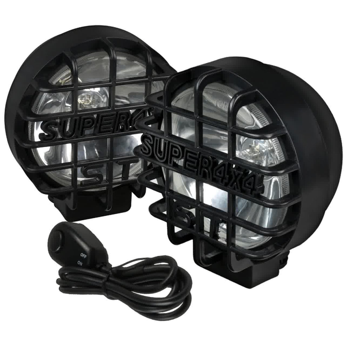 Spec-D 6" Round Universal Off Road Fog Lights w/ Mesh Guard - Chrome or Black