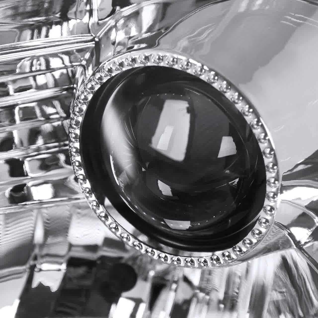 Nissan 350Z SMD LED Strip with HID Black or Chrome Projector Headlights (2003-2005) - K2 Industries