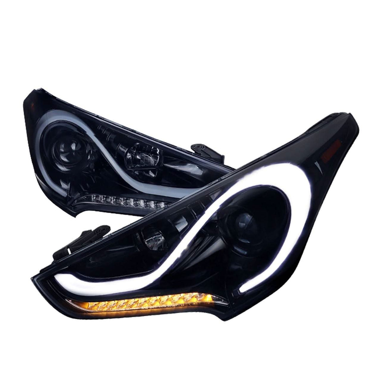 Spec-D Projector Headlights Hyundai Veloster (2012-2017) LED Sequential - Black or Chrome