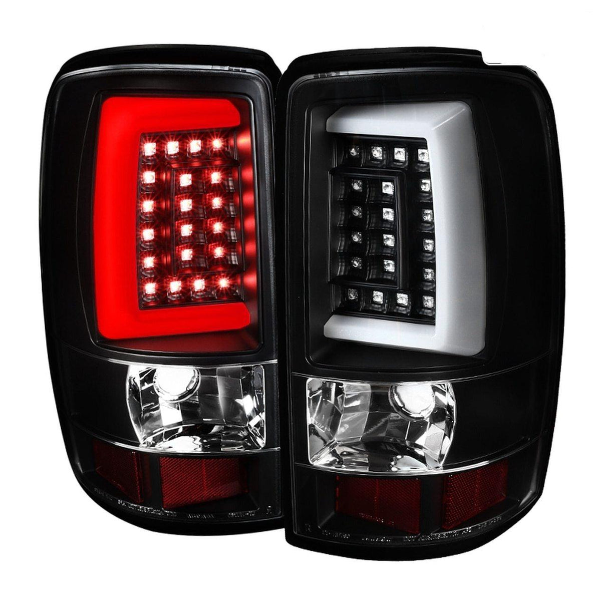Spec-D Tail Lights Chevy Tahoe / Suburban (2000-2006) LED C-Bar - Black / Smoke / Red