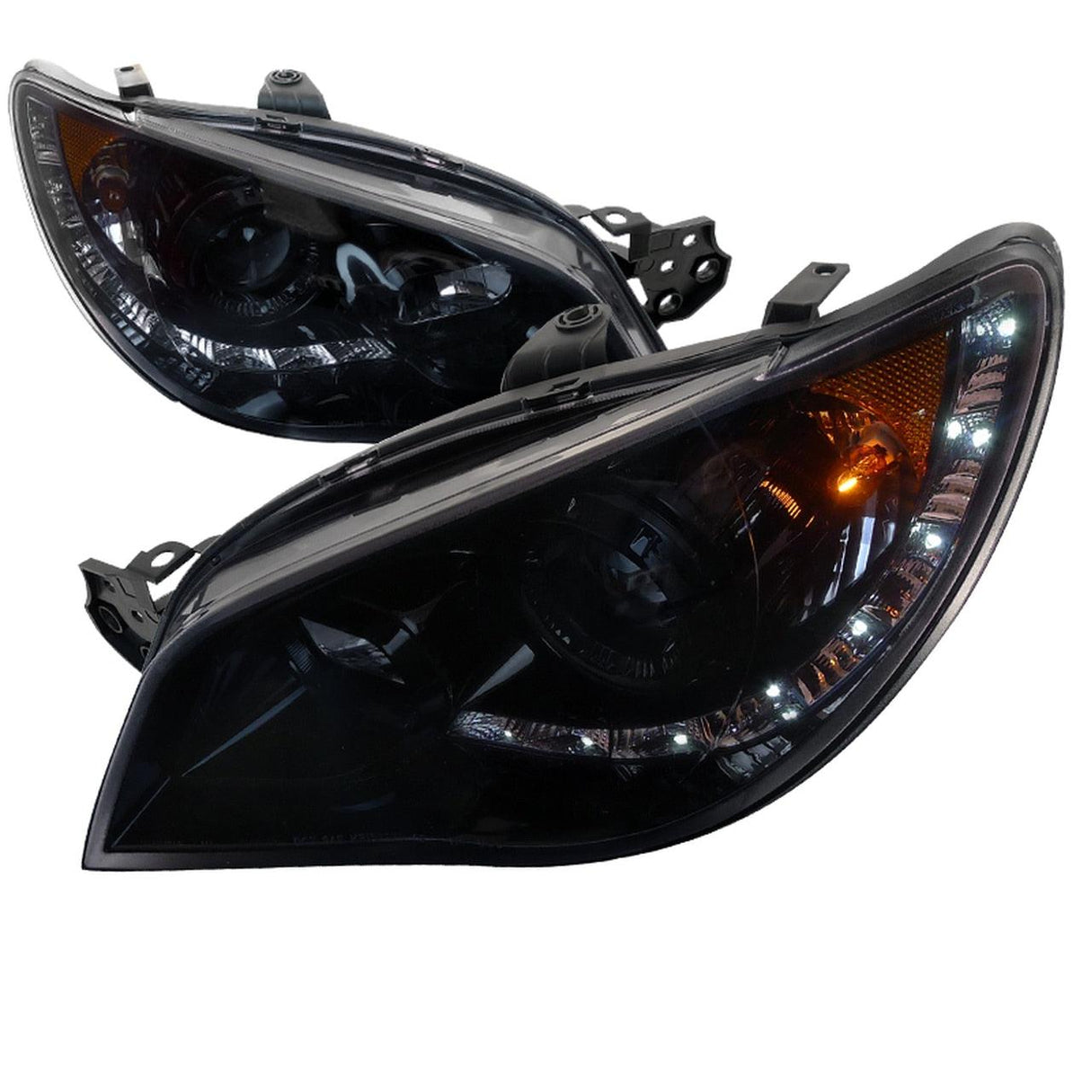 Spec-D Projector Headlights Subaru WRX & STi (06-07) w/ Dual LED Halo - Black or Chrome