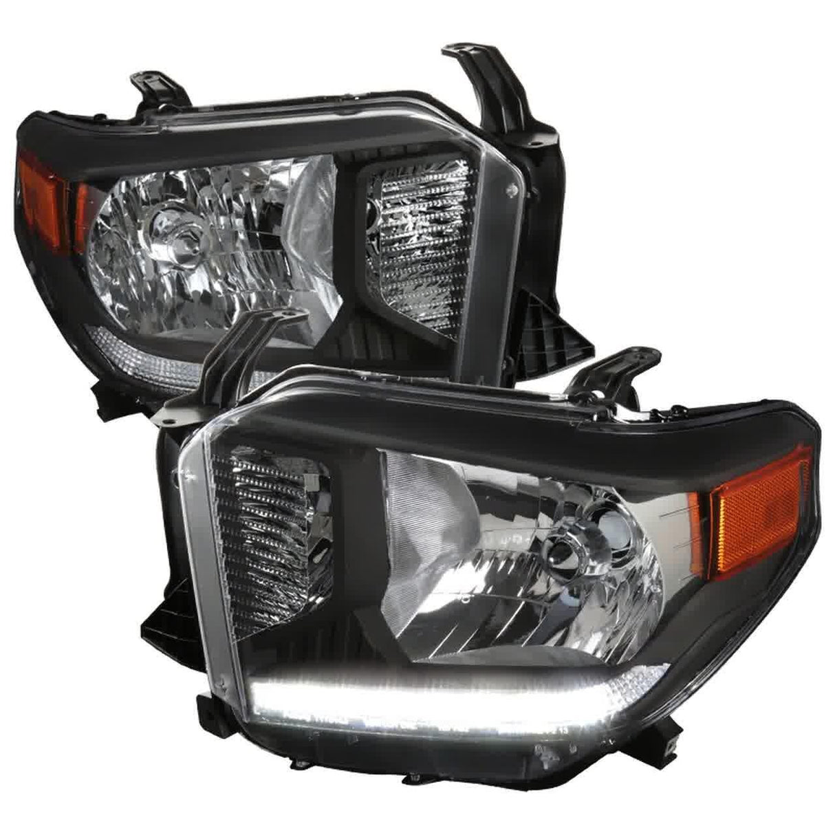 Spec-D Crystal Headlights Toyota Tundra (14-21) w/ or w/o LED Light Strip