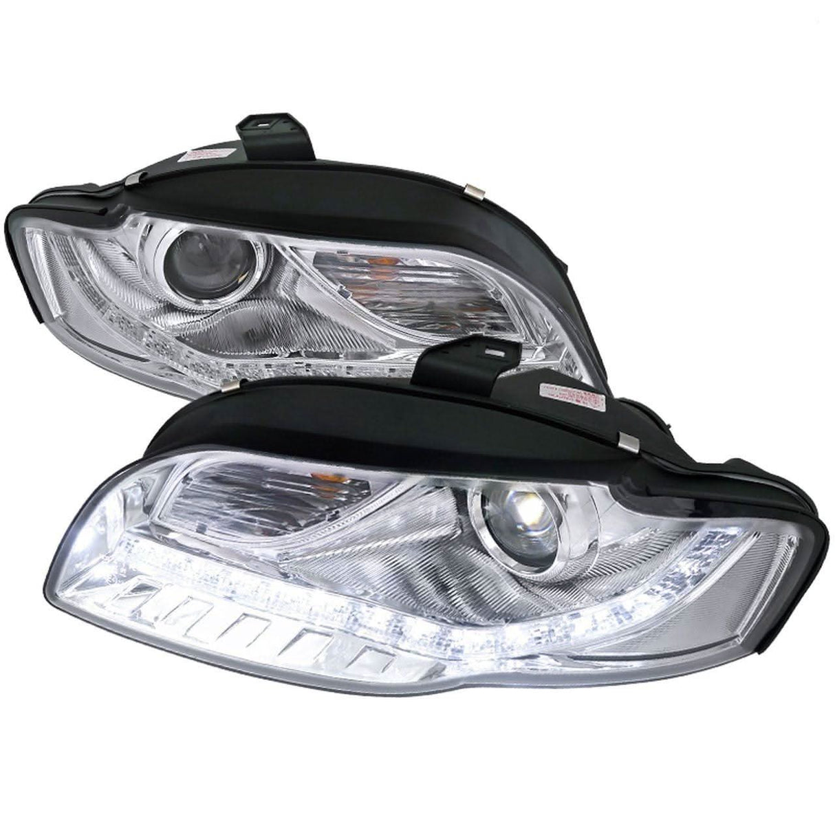 Spec-D Projector Headlights Audi A4 B7 (06-07-08) w/ R8 Style LED Strip