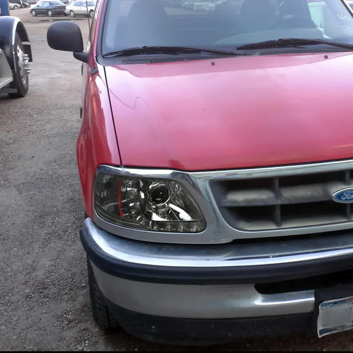 Spec-D Projector Headlights Ford F150 (97-04) Expedition (97-02) w/ SMD LED Light Strip - Black or Chrome