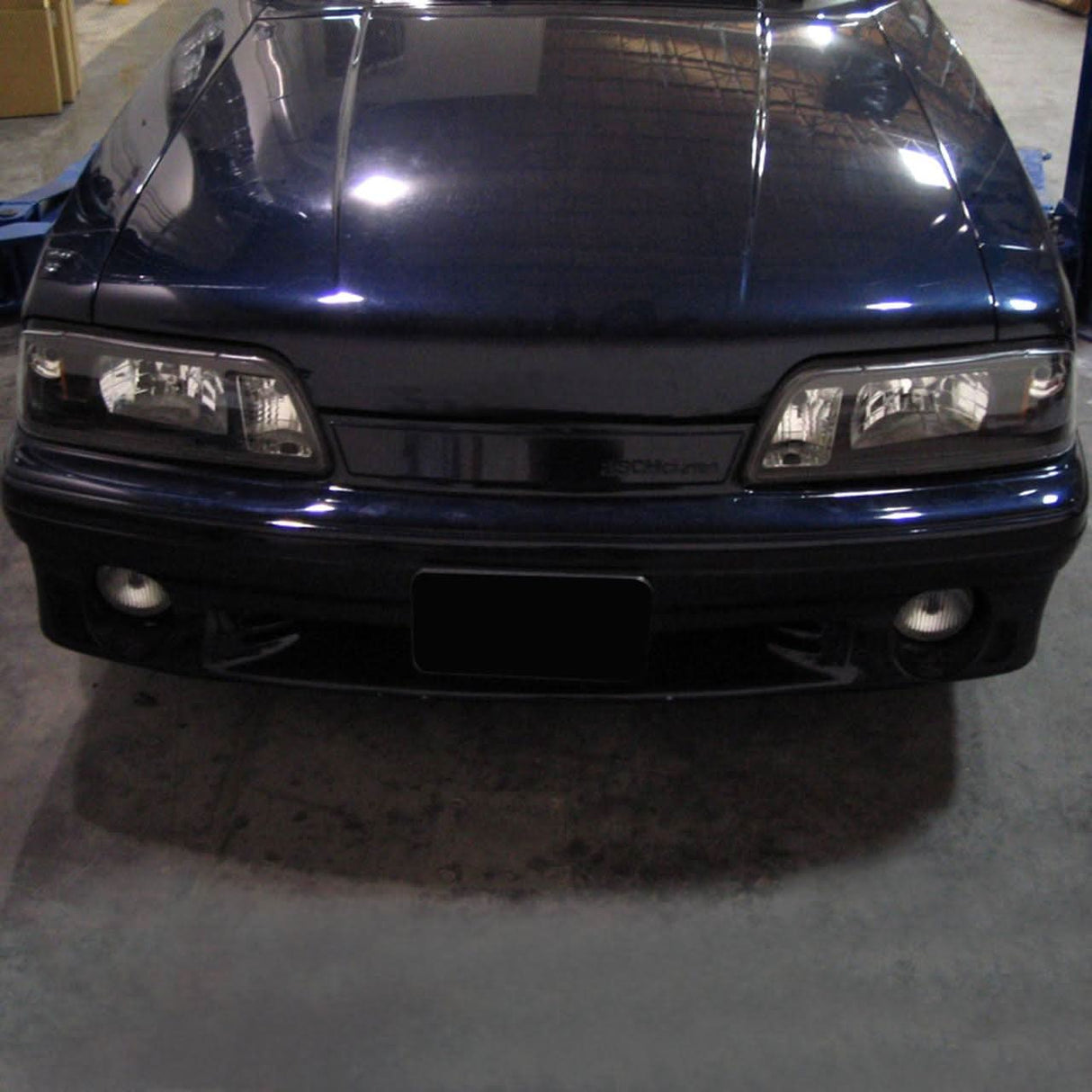 Spec-D OEM Replacement Headlights Ford Mustang Fox Body (87-93) 1 Piece - Black / Chrome