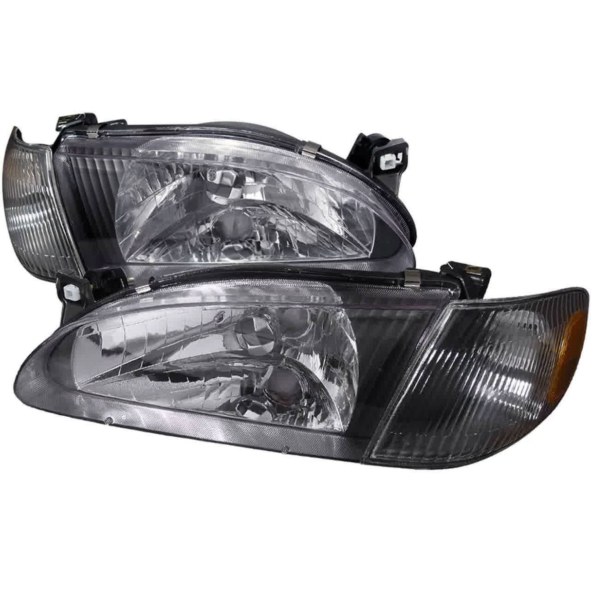 Spec-D OEM Replacement Headlights Toyota Corolla (1998-2000) Matte Black Housing