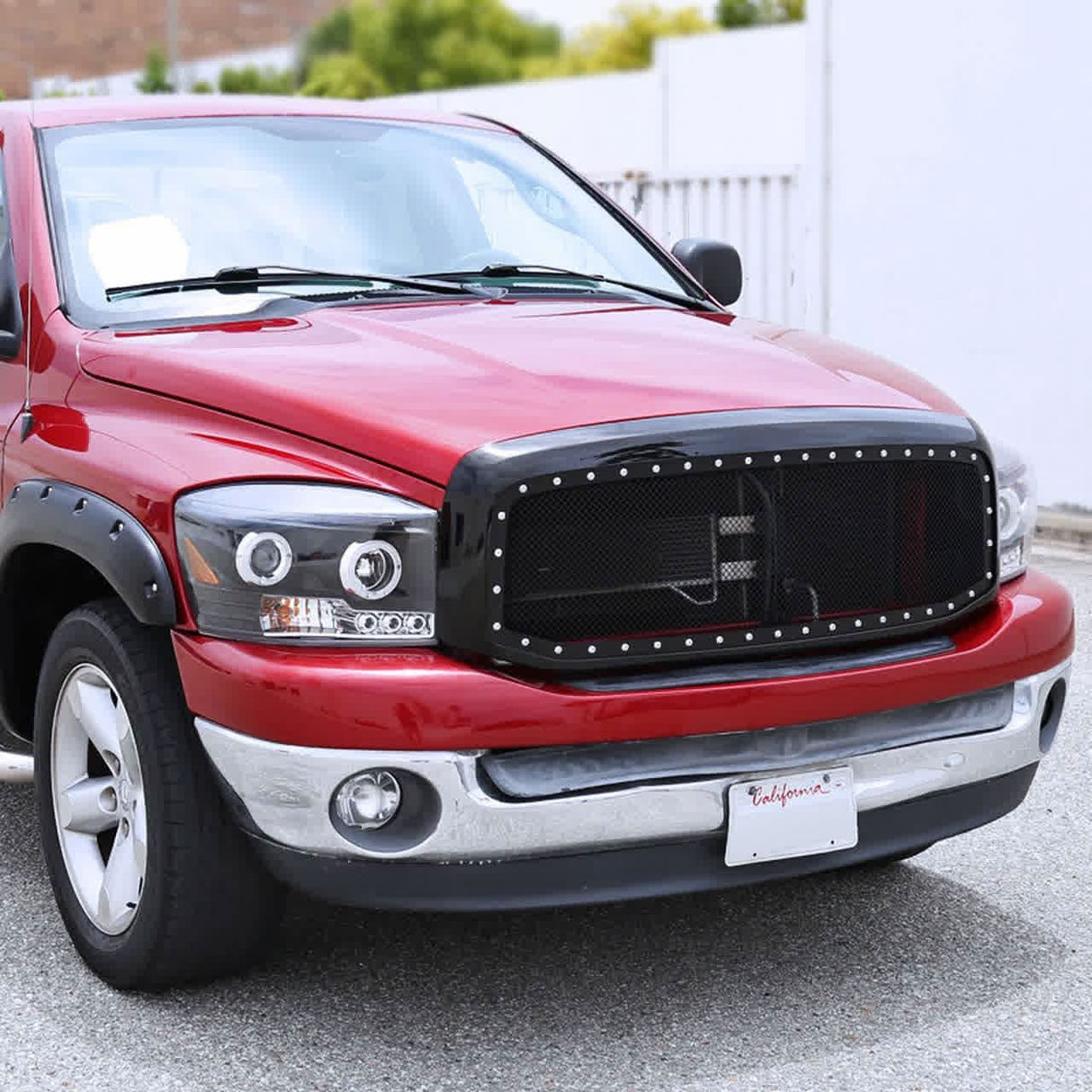 Spec-D Grill Dodge Ram 1500 2500 3500 (2006-2008) Rivet / Vertical / Mesh Style