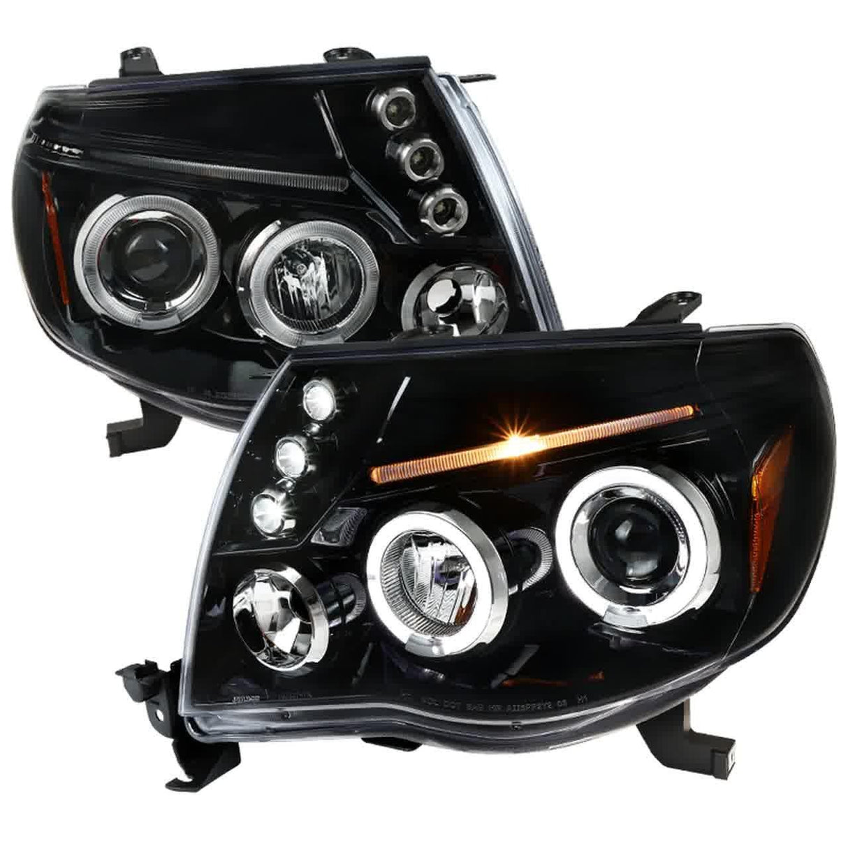 Spec-D Projector Headlights Toyota Tacoma (05-11) Dual LED Halo - Black or Chrome