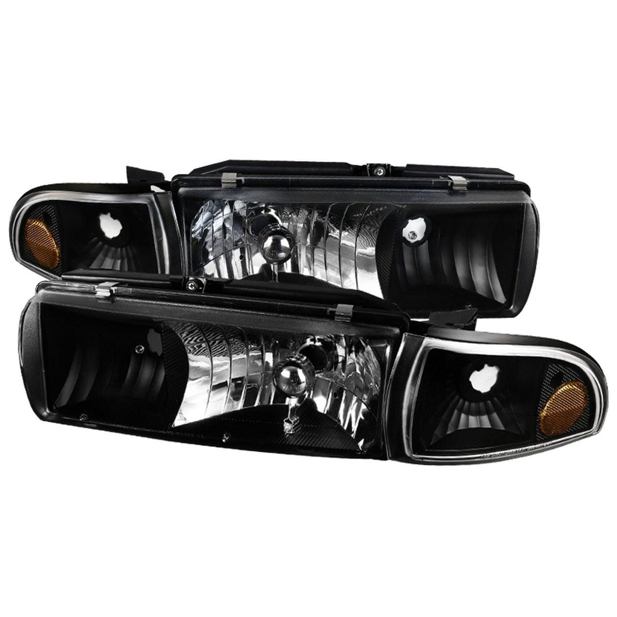 Spec-D OEM Replacement Headlights Chevy Caprice (1991-1996) Impala (1994-1996) Black / Clear / Smoked