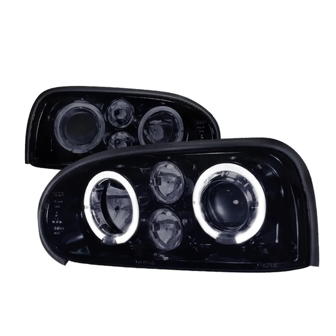 Spec-D Projector Headlights VW Golf MK3 / Cabrio (93-98) Halo LED - Black or Chrome