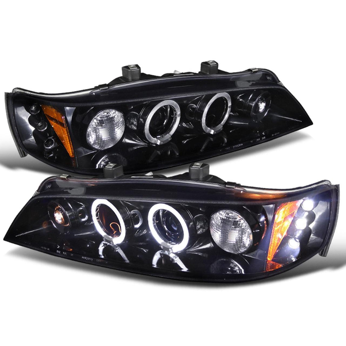 Spec-D Projector Headlights Honda Accord (94-97) Dual Halo w/ LED - Black or Chrome
