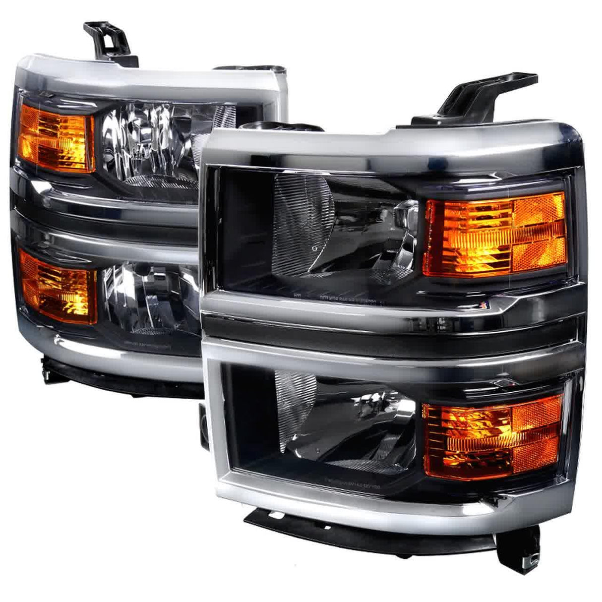 Spec-D OEM Replacement Headlights Chevy Silverado 1500 (14-15) Matte Black or Chrome Housing