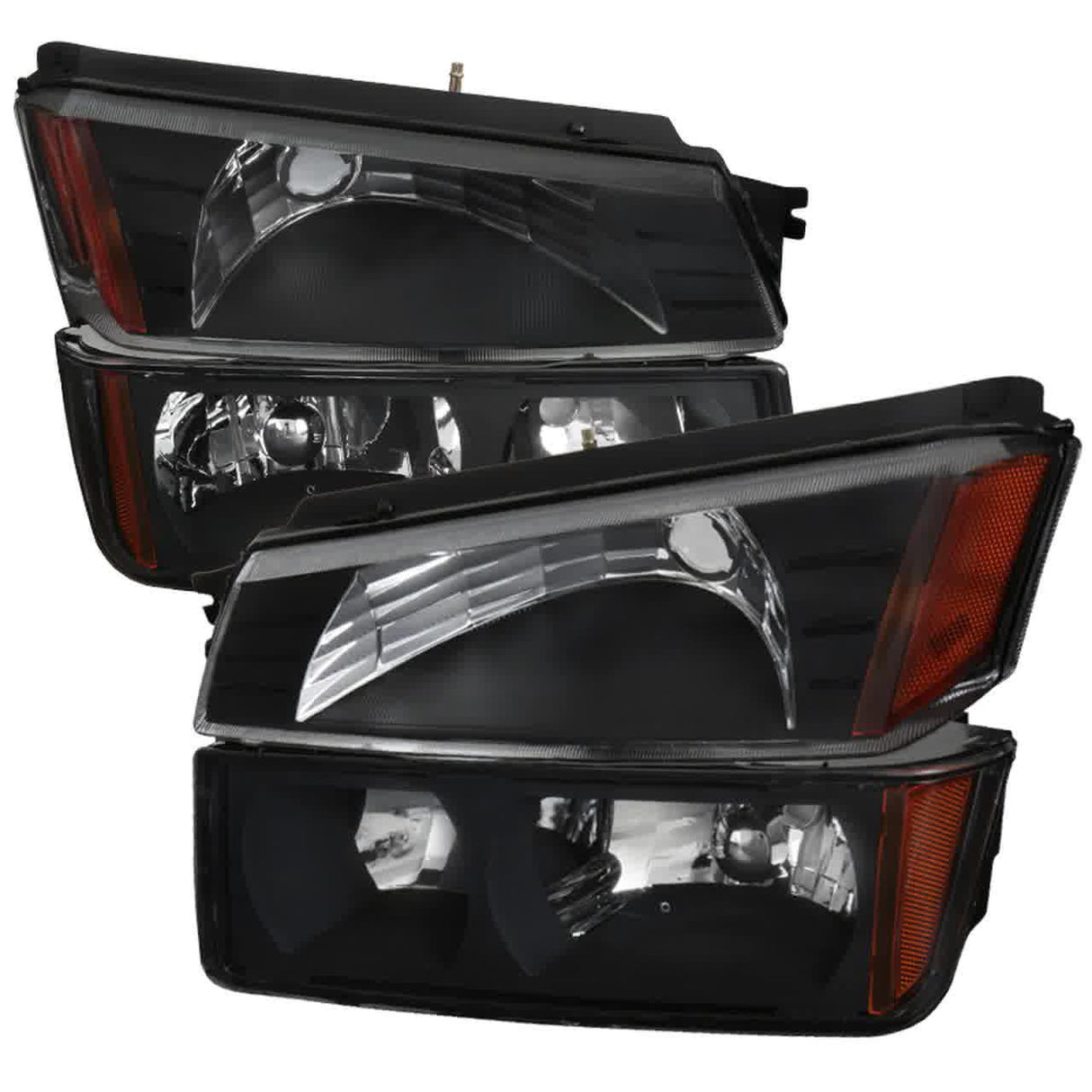 Spec-D OEM Replacement Headlights Chevy Avalanche (2002-2006) Black or Chrome Housing