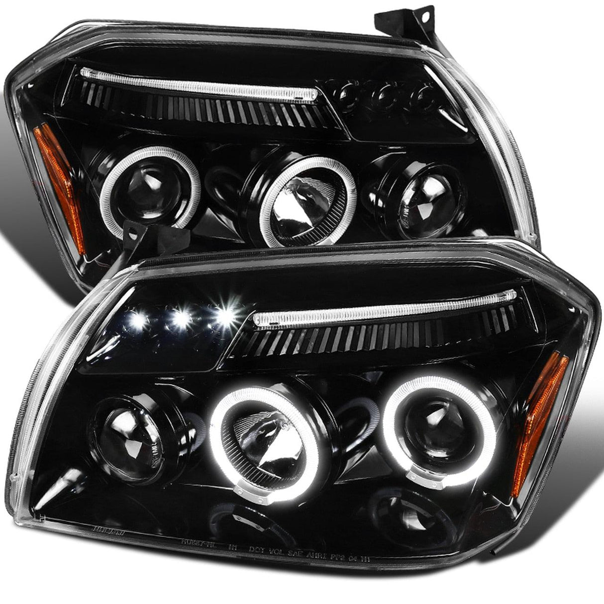 Spec-D Projector Headlights Dodge Magnum (05-06-07) w/ LED Halo - Black or Chrome