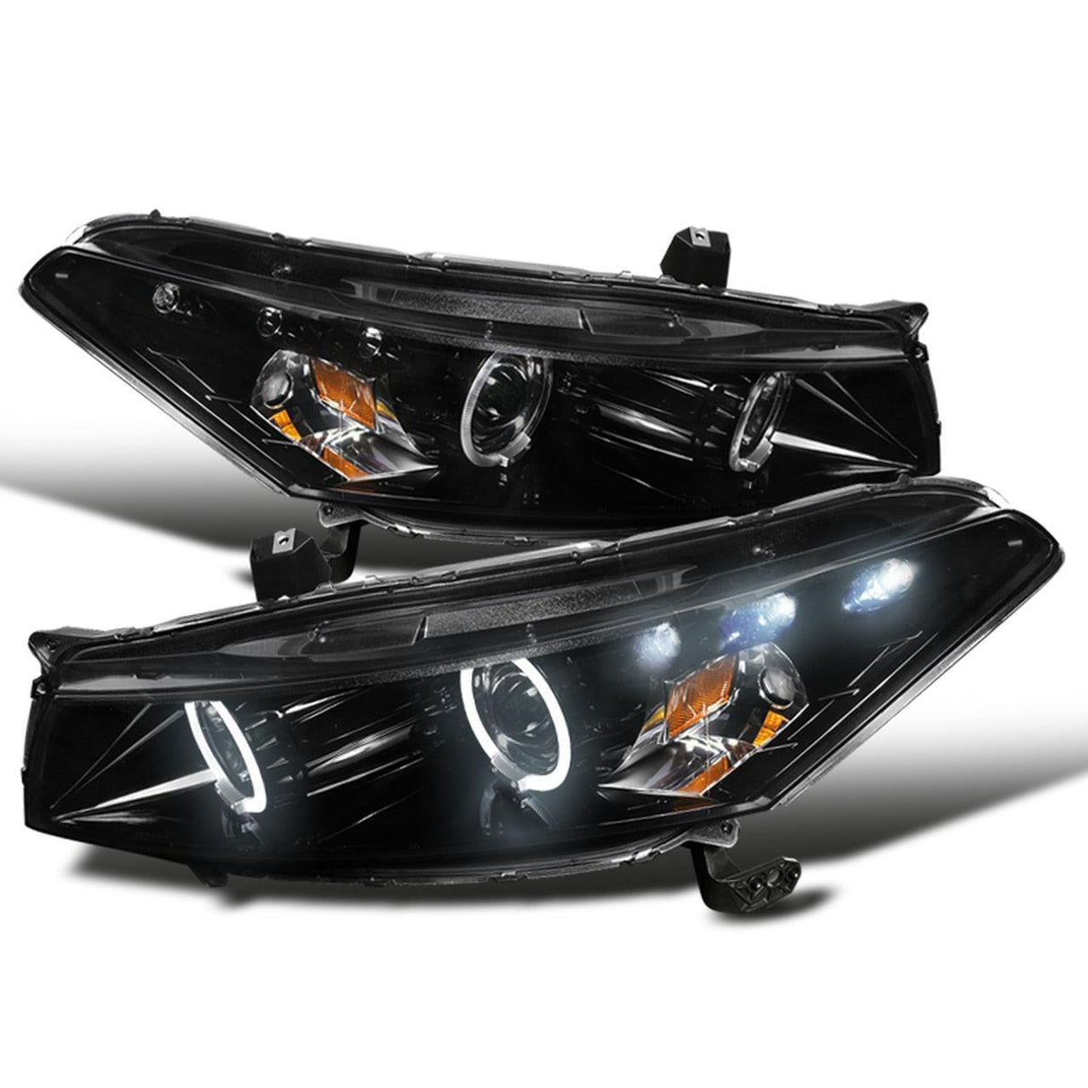 Spec-D Projector Headlights Honda Accord Coupe (08-12) LED Halo - Black / Chrome / Smoke