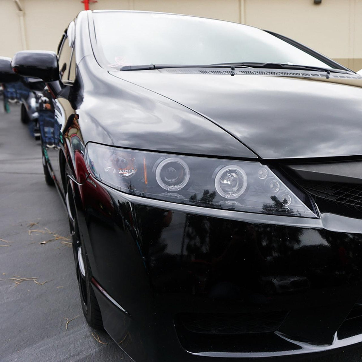 Spec-D Projector Headlights Honda Civic Sedan (06-11) Dual Halo or LED Strip - Black or Chrome