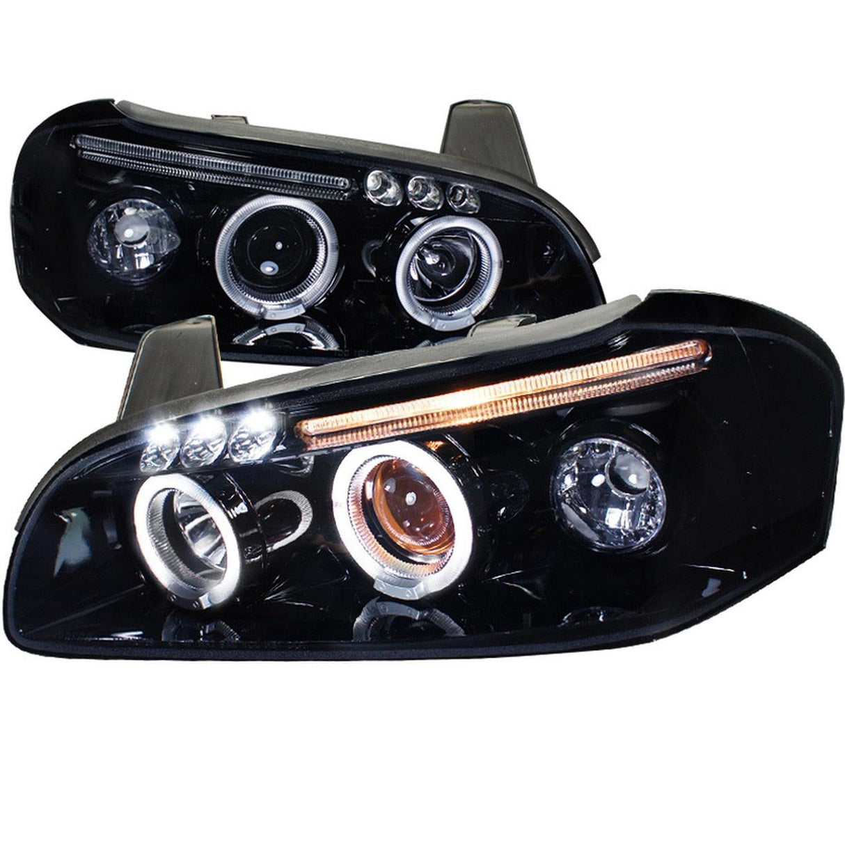 Spec-D Projector Headlights Nissan Maxima (00-01) LED Halo - Black