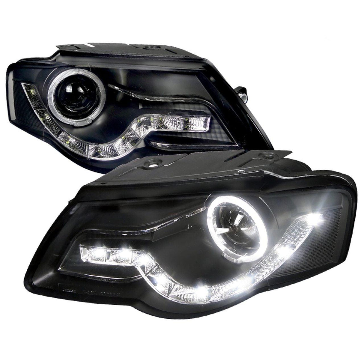 Spec-D Projector Headlights VW Passat (06-10) Halo w/ LED Bar Black or Chrome