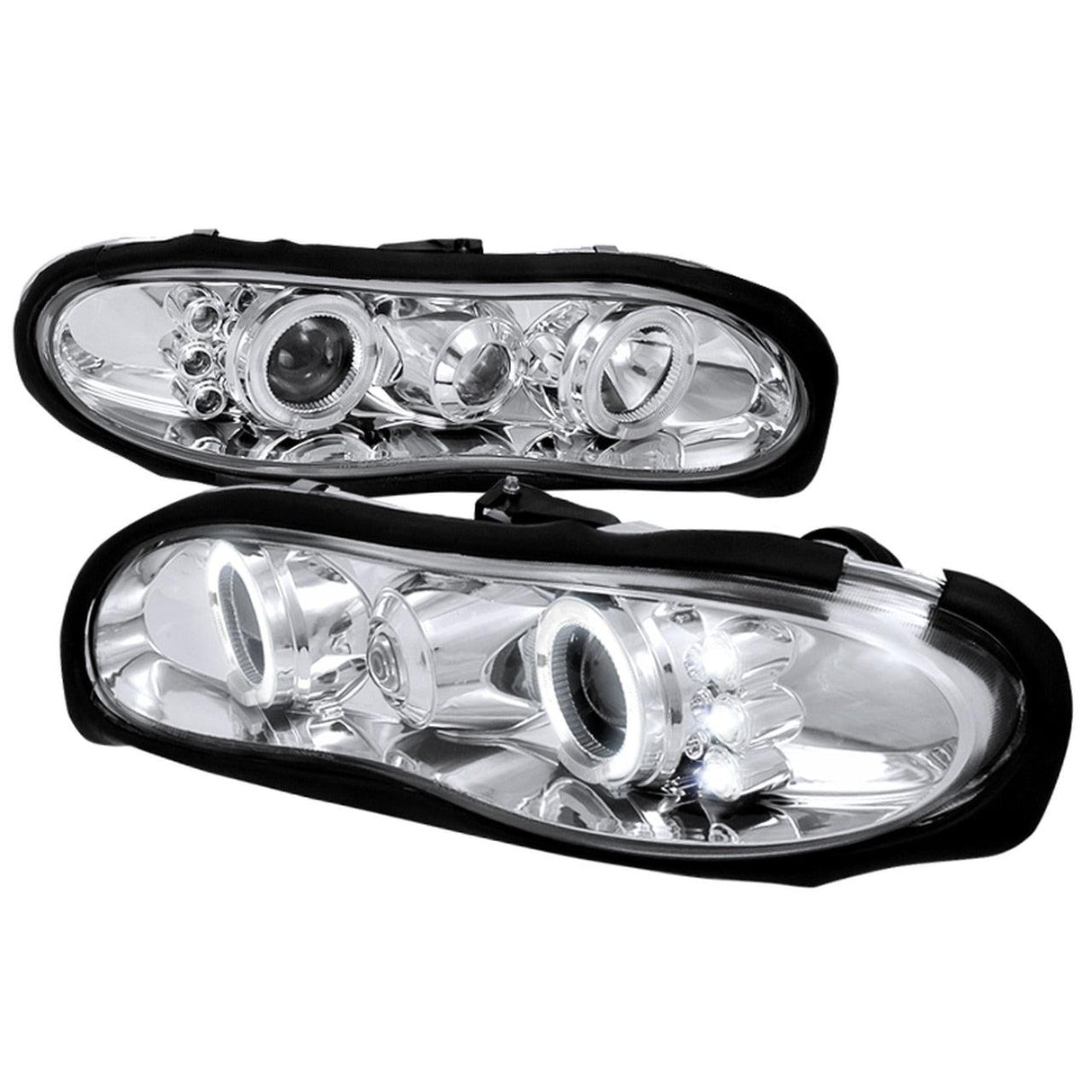Spec-D Projector Headlights Chevy Camaro (98-02) Dual Halo LED - Black / Smoked / Chrome