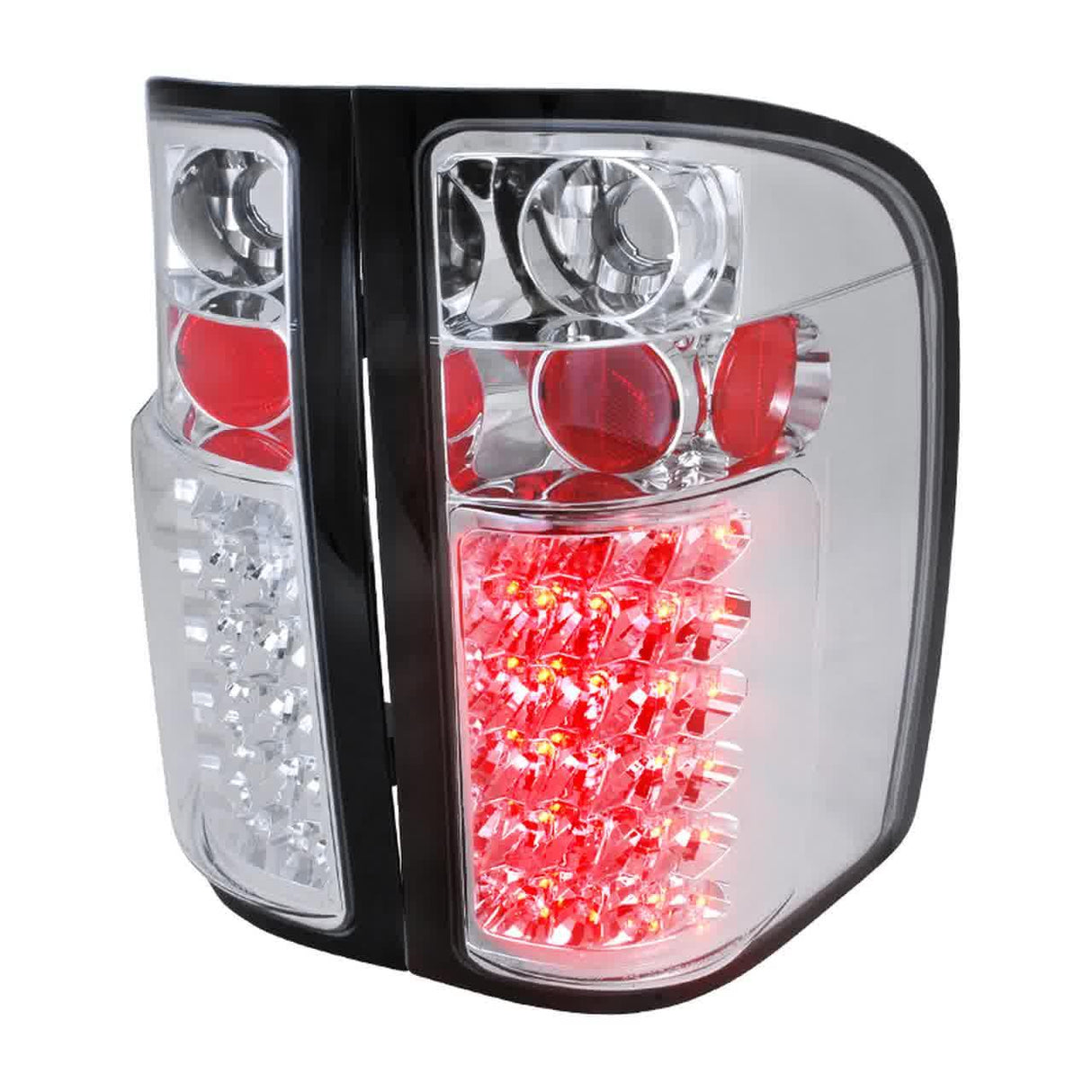 Spec-D LED Tail Lights Chevy Silverado (2007-2014) Black / Clear